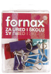 Fornax Binderkapocs 19mm, BC-30, 10 db műanyag dobozban, Fornax színes (000006724)