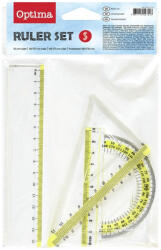 Optima Vonalzókészlet OPTIMA 15cm vonalzóval 4 darabos (100180) - tonerpiac