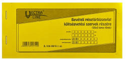 VECTRALINE Nyomtatvány bevételi pénztárbizonylat költségvetési szervek részére VECTRALINE fekvő 25x3 lapos (B318-100/A/V) - tonerpiac
