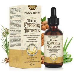 NOVA KISS Ulei Cyperus Rotundus NOVA KISS pentru Incetinirea Cresterii Parului Nedorit, 100% Natural, Premium, 60 ml