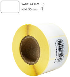  Etikett címke thermo, 30x44mm, tekercses, 1000 címke/tekercs fehér (THERETIK3044) - tonerpiac