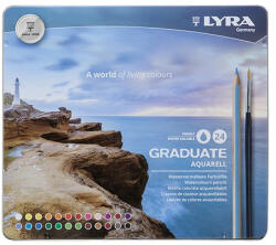 LYRA Színes ceruza LYRA Graduate Aquarell hatszögletű fémdoboz 24 darabos (2881240)