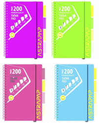 Astra Spirálfüzet kockás ASTRA PAP A/5 100 lapos perforált színregiszteres Neon (107024001) - tonerpiac