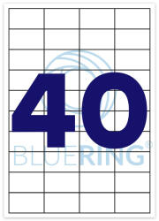 BLUERING Etikett címke, 52, 5x29, 7mm, 100 lap, 40 címke/lap Bluering® (BRET132) - tonerpiac