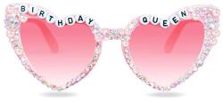 Flippy Ochelari Decorativi, Flippy, Model Birthday Queen, cu Perle si Pietre, pentru Aniversari, din PC, 15.3 x 5.7 x 14.5 cm, Roz (136186)