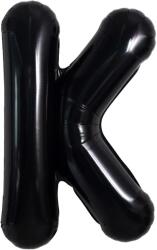 Flippy Balon Folie Metalizata Litera K, Flippy, 40 cm, Umflati cu Heliu sau Aer, Ambalaj Individual, Pai inclus, Negru (129361)