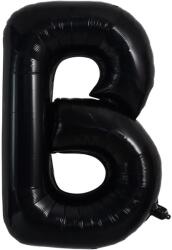 Flippy Balon Folie Metalizata Litera B, Flippy, 40 cm, Umflati cu Heliu sau Aer, Ambalaj Individual, Pai inclus, Negru (129352)