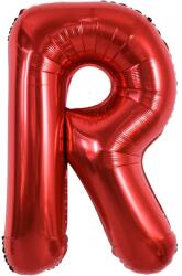 Flippy Balon Folie Metalizata Litera R, Flippy, 40 cm, Umflati cu Heliu sau Aer, Ambalaj Individual, Pai inclus, Rosu (129394)