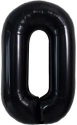 Flippy Balon Folie Metalizata Litera O, Flippy, 40 cm, Umflati cu Heliu sau Aer, Ambalaj Individual, Pai inclus, Negru (129365)