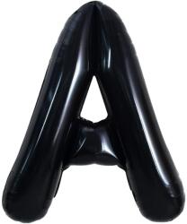 Flippy Balon Folie Metalizata Litera A, Flippy, 40 cm, Umflati cu Heliu sau Aer, Ambalaj Individual, Pai inclus, Negru (129351)