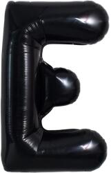 Flippy Balon Folie Metalizata Litera E, Flippy, 40 cm, Umflati cu Heliu sau Aer, Ambalaj Individual, Pai inclus, Negru (129355)
