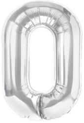 Flippy Balon Folie Metalizata Litera O, Flippy, 80 cm, Umflati cu Heliu sau Aer, Ambalaj Individual, Pai inclus, Argintiu (129469)