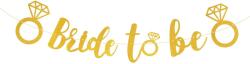 Flippy Banner Bride To Be, Flippy, Dimensiune 30x20 cm, Rola de Ata Inclusa, Tematica Nunta, Decoratiune Party, Auriu (131255)