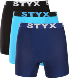 Styx 3PACK boxeri pentru bărbați Styx long cu elastic sport multicolori (3UN09089) M (185818)