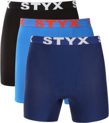Styx 3PACK boxeri pentru bărbați Styx long cu elastic sport multicolori (3UN09087) XXL (185820)
