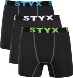 Styx 3PACK boxeri funcționali pentru bărbați Styx negri (3W09023) S (185712)