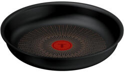 Tefal Tigaie Tefal Ingenio Excellence+ P0000424, 24 cm, invelis antiaderent, tehnologie FUSIONCORE, Thermo-Signal, , aluminiu, inductie, negru (P0000424)