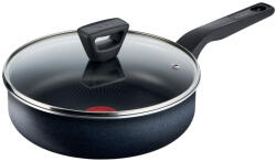 Tefal Cratita XL Force C3853253, 24 cm, invelis antiaderent 100% sigur, de lunga durata, Thermo-Signal, , baza Diffusion+, aluminiu, negru (C3853253)