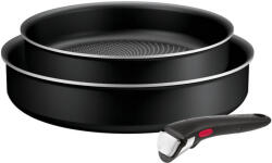Tefal Set de 3 piese Tefal Ingenio Generous Cook L3129053, tigaie de 22 26 cm, maner detasabil, indicator Thermo Signal, invelis antiaderent Titanium (L3129053)