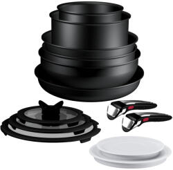 Tefal Set 13 piese Tefal Ingenio Excellence+ P0009753, tigaie de 24 28 cm, wok 26 cm, tigaie saute 24 cm, cratita 16 20 cm, capac ermetic 16 20 cm, capac st (P0009753)