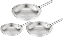 Tefal Set de tigai cu 3 piese Tefal Duetto On B866S334, 20 24 28 cm, otel inoxidabil, baza Thermo-Fusion, , inductie (B866S334)