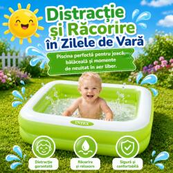 Intex Piscina patrata pentru copii Intex Verde 86x86x25 cm
