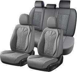 Coverado TypeC Grey univerzális első és hátsó autóülés huzat készlet, 5 db, Nappa műbőr, szalon, SUV, pickup kompatibilis