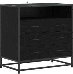 vidaXL Чекмеджетен шкаф 3-Чекмедже Черен дъб 70 x 41 x 70 см (8010308)