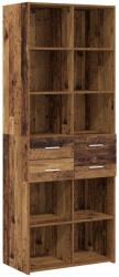 vidaXL Biblioteca Lemn vechi 30 x 42.4 x 185.2 cm GartenMobel Dekor (3446618) Comoda