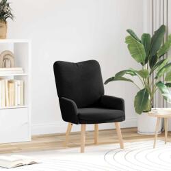 vidaXL fotoliu Negru 63 x 67 x 94 cm Tesatura de Oaie si Plywood GartenMobel Dekor (42001793)