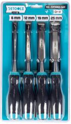 Detoolz Set 4 dalti pentru lemn Cr-V 6/12/19/25 mm, Detoolz (DZ-SM3053-G01)
