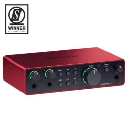 Focusrite Placa audio externa Focusrite Scarlett 2i2, preamplificatoare de microfon, intrari Hi-Z, rosu, 30x15x5cm (GFO02001236)