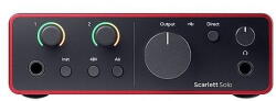 Focusrite Interfata audio USB Focusrite Scarlett Solo (4th gen), 24-bit/192 kHz, 69dB, USB 2.0 Type C, rosu (GFO02001234)