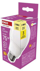 EMOS LED izzó EMOS E27 9, 5W meleg fény 2700K (1525733280) - robbitairodaszer