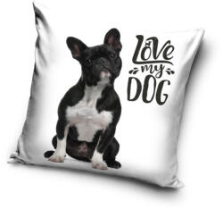 Global Licence Srl Francia bulldog párnahuzat 40x40 cm