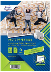 AVERY Fotópapír AVERY E2496-10 Economy 180 g fényes A/4 inkjet nyomtatóhoz 10 ív/doboz (E2496-10)