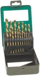 Brüder Mannesmann Mannesmann Set burghie pentru metal, 19 piese, HSS-M35, 1-10 mm, în casetă metalică (M54319) Burghiu