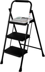 Evotools Scara taburet cu 3 trepte, inaltime 71.5 cm, pliabila, structura metalica rezistenta (681888)