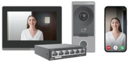 Uniview KIT/201S/372S/NSW2020 Videó kaputelefon szett, PoE Switchel (KIT/201S/372S/NSW2020)