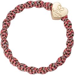 By Eloise London Metallic Gold Heart Elastice de păr pentru femei culoare Berries