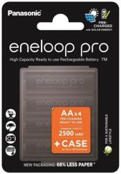 Panasonic Eneloop PRO AA 2500mAh 4 db + box PC (BK-3HCDE/4CP+CASE)