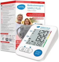 Sanity Tensiometru Electronic de Brat Sanity Simple Plus Memorare 2 Utilizatori Ecran LCD Luminat Bluetooth Manseta 22 - 32CM Cablu USB Alb (SanitySimplePlus)