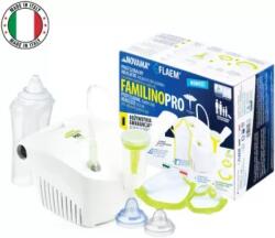 NOVAMA Aparat Aerosoli NOVAMA Familino Pro by Flaem Nebulizator cu Compresor Irigator Nazal Rhino Clear Ergo Masca pentru Adulti si Copii Alb (novamafamilinopro)
