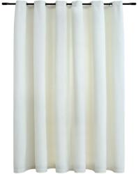 vidaXL krémszínű bársony sötétítőfüggöny fémkarikákkal 290 x 245 cm (134515VidaXL)