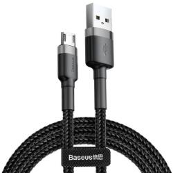 Baseus Cablu de date Baseus Cafule, Micro USB - USB, 0, 5 metri, 2.4A (Negru)
