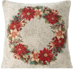 Eurofirany Gobelin karácsonyi párnahuzat Natúr/piros 45x45 cm +/-5% (419108)