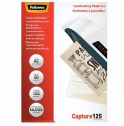 Fellowes Lamináló fólia, A2, 125 mikron, fényes, 50 db/doboz, Fellowes® (5309302) - web24