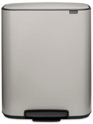 Brabantia Cos de gunoi Brabantia Bo Pedal 1010448, 60 l, Inchidere usoara, Baza antiderapanta, Gri deschis (1010448) Cos de gunoi