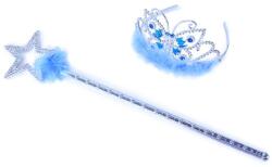 Rappa Coroana de prințesă cu baghetă - albastră (RP190238) Costum bal mascat copii
