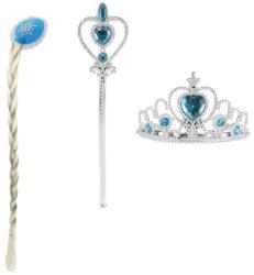 TEDDIES Set de frumusețe Ice prințesă coroană plastic, sceptru, împletitură (TD00542580) Costum bal mascat copii